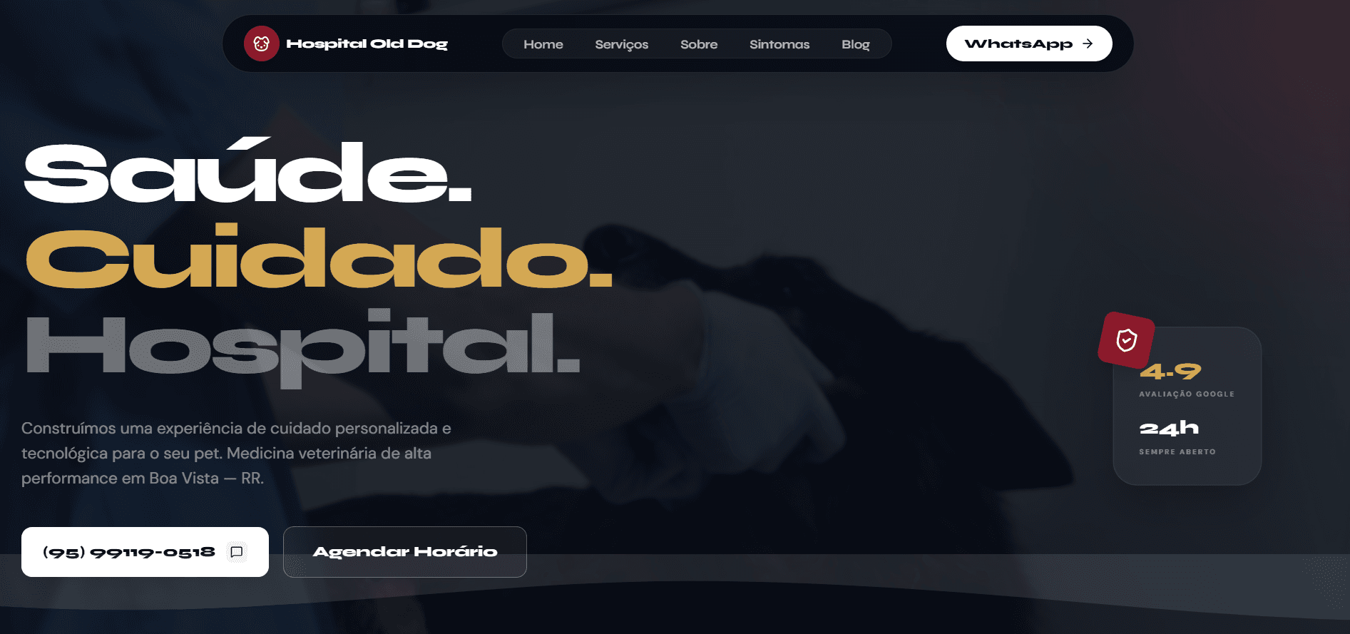 Hospital Vet — projeto desenvolvido pela Arvex Agency, Boa Vista RR